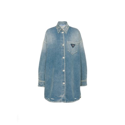 PRADA OVERSIZED ORGANIC DENIM SHIRT GFC036